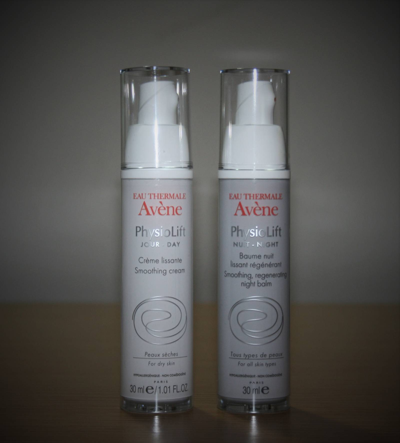 Avene Physiolift Day Smoothing Cream and Night Smoothing, Regenerating Balm