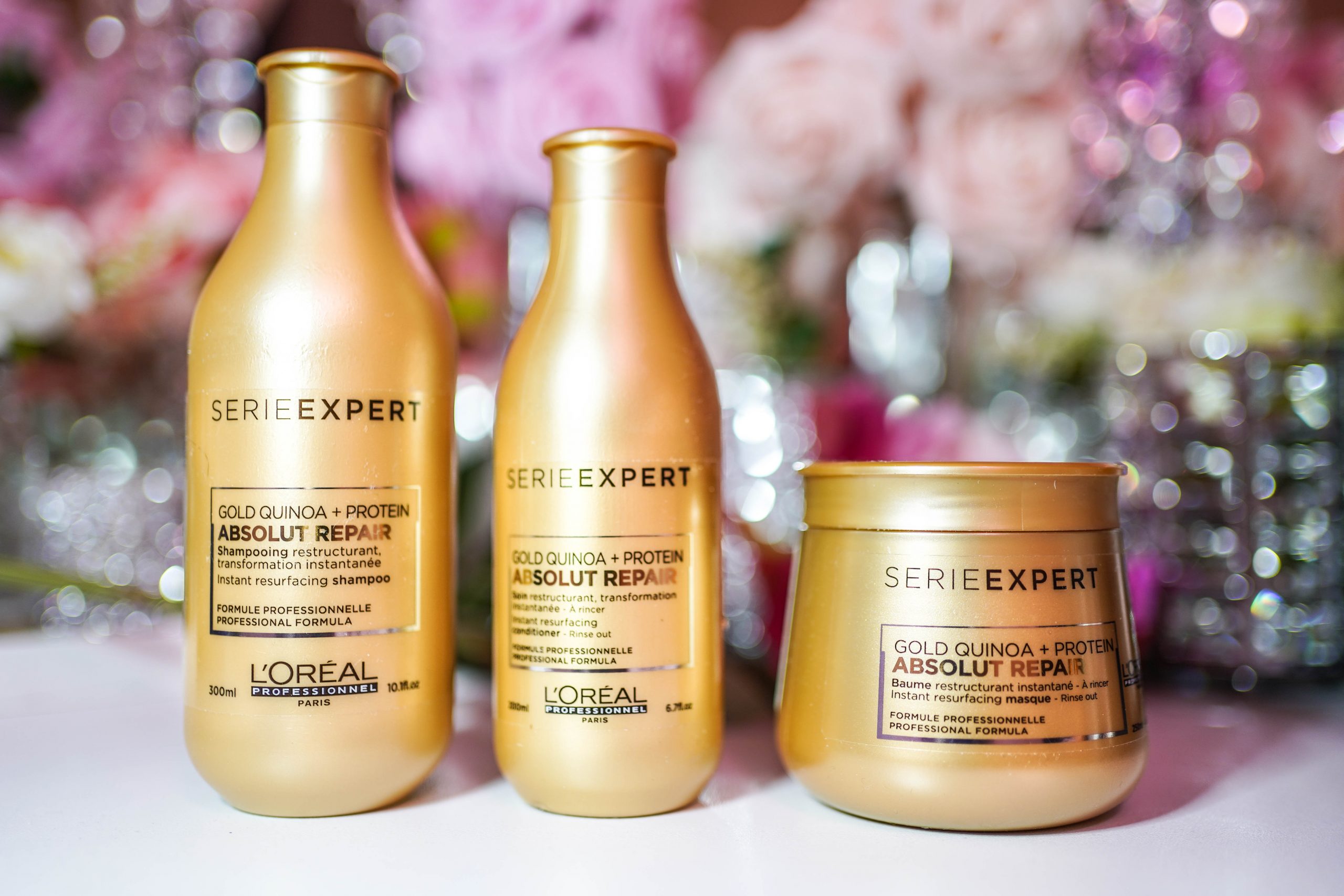 L’Oreal Professionnel Serie Expert Gold Quinoa and Protein Absolute Repair Trio