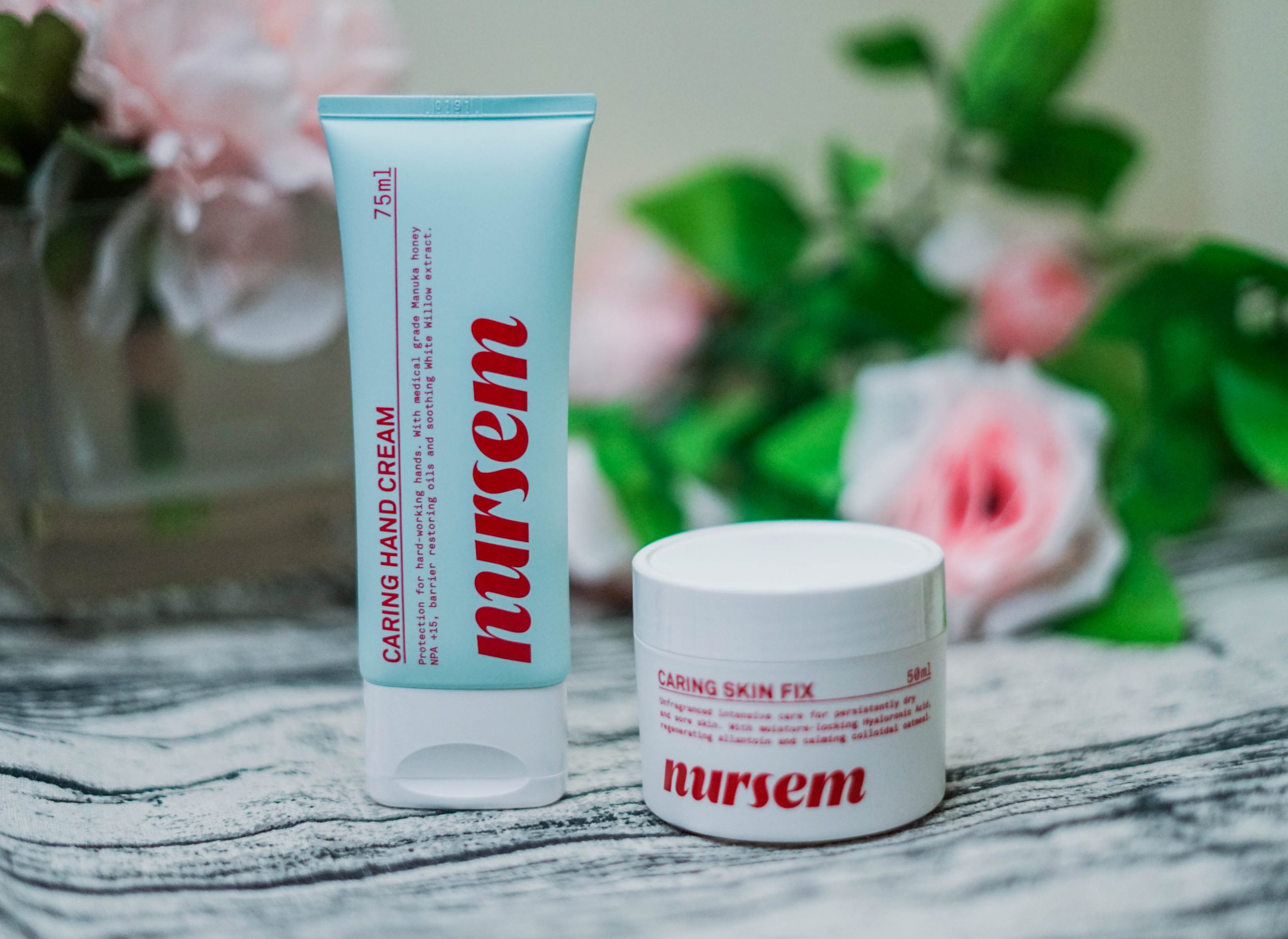 Nursem Caring Hand Cream and Caring Skin Fix